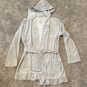 Juicy Couture Gray Hooded Robe